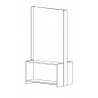Free-standing Office Partition - Double Sided Open Shelves